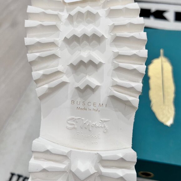 Women's Buscemi St Moritz Light Blue Nabuk Canvas Site Hiking Lace Up Boots - Picture 6 of 9